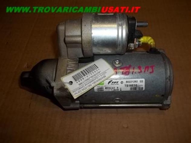 MOTORINO AVVIAMENTO 1.3 CDTI VALEO 55221292 10E00092ASB TS18E33 OPEL ASTRA (P10) 5p  Parti elettriche  Impianto elettrico  Elettrico motore   OPEL - A