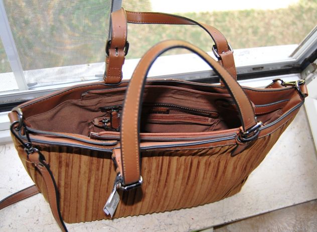 borsa donna  marrone in similpelle - Foto 2