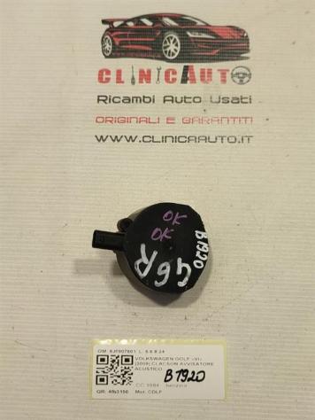 CLACSON VOLKSWAGEN Golf 6 Plus 8J0907601 CDLF benzina 1984 (0812) - Foto 2