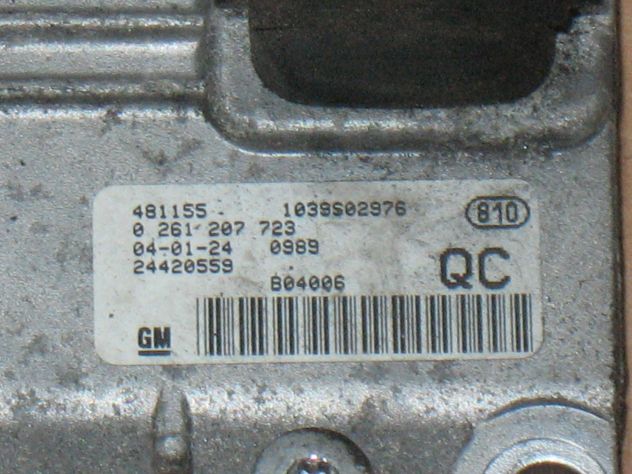 0261207723 ECU CENTRALINA OPEL AGILA ME7.6.1 QC 0261207723 481155 24420559 - Foto 2