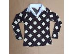 Maglia con colletto finta camicia taglia M/L
