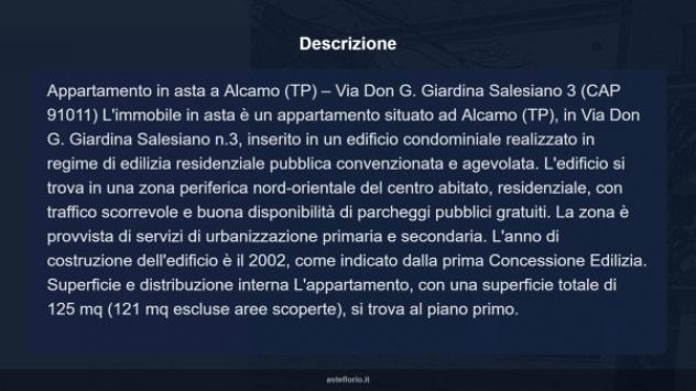 Immobile in asta di 125 m² con più di 5 locali e box auto in vendita a Alcamo - Foto 15