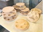 organizzatori di bicchierini in legno usati