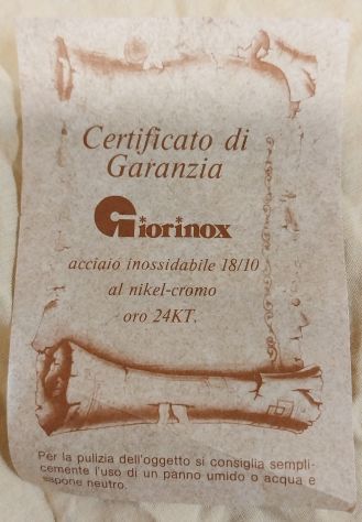 Vassoio SONIA Giorinox in acciaio inox 18/10, con alcune parti placcate in oro. - Foto 3