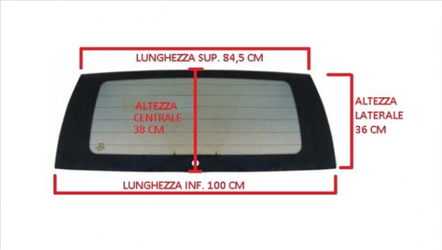 107429 LUNOTTO VETRO CRISTALLO POSTERIORE TERMICO COLORATO JDM ABACA