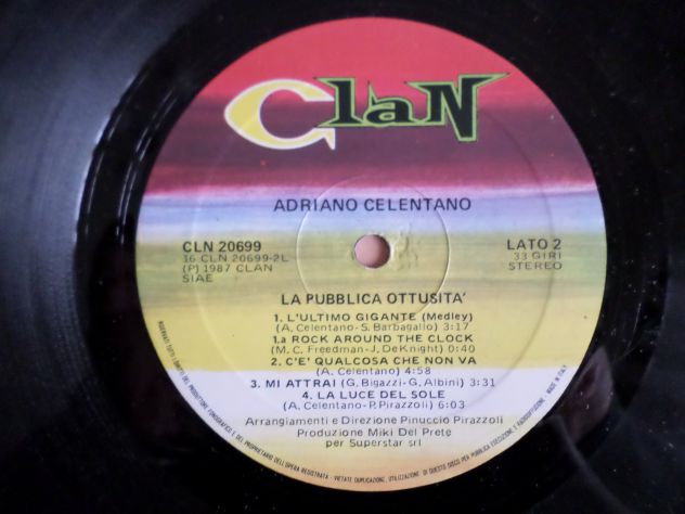 ADRIANO CELENTANO - La Pubblica Ottusità - LP / 33 giri 1987 - Foto 4