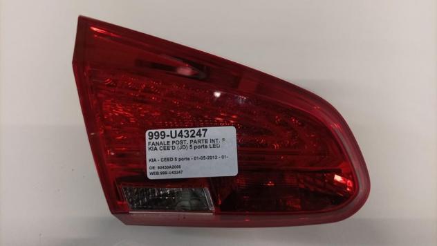 FANALE POST. PARTE INT. S. KIA CEE'D (JD) 5 porte LED  999-U43247 Parti elettriche  Fanaleria  Fanali  Fanale post. sx. KIA - CEED 5 porte - 01-05-201