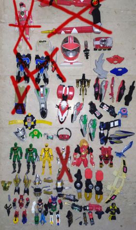 POWER RANGERS lotto set vari personaggi megazord zord veicle