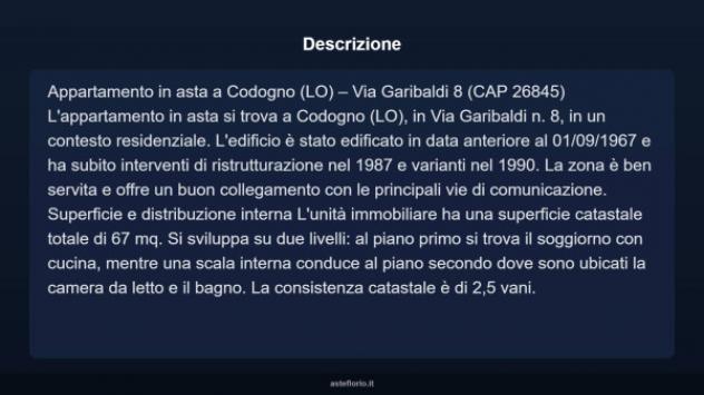 Immobile in asta di 67 m² in vendita a Codogno - Foto 4