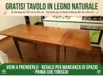 Regalo tavolo in legno naturale