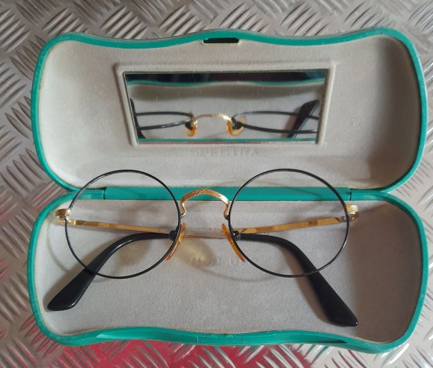 montatura occhiali tondi in metallo vintage cm.12 - Foto 7