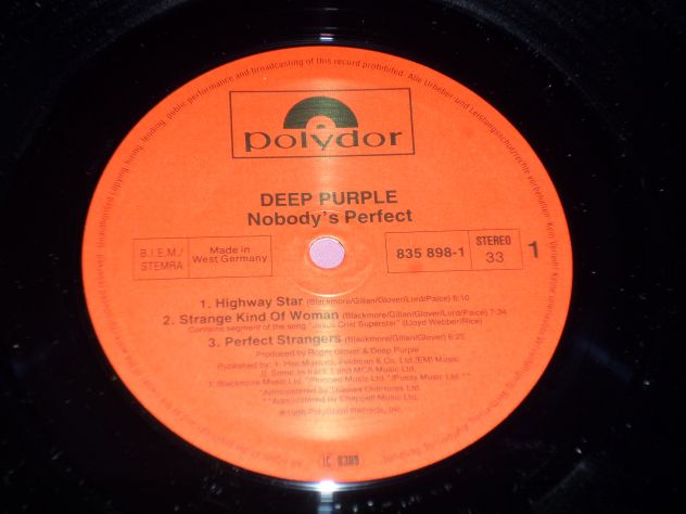 DEEP PURPLE - Nobody's Perfect - 2 x LP / 33 giri 1988 Gatefold Polydor - Foto 4
