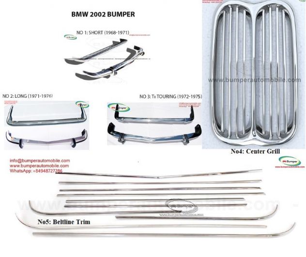 BMW E10 2002 1502 1602 1802 year 1968 to1976 Bumper Classic car