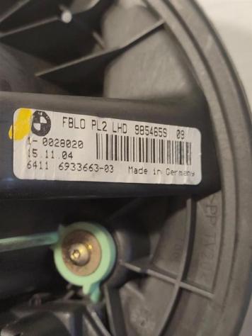 VENTOLA ABITACOLO BMW Serie 1 Serie (E87) 6411 6933663 985464F N45B16A benzina 1596 (0407) - Foto 3