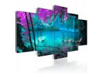 Quadro Con Una Isola Viola Cm. 100x50 E 200x100 ARREDALACASA