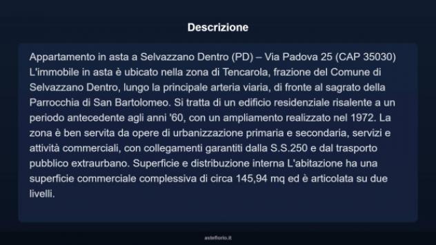 Immobile in asta di 145 m² con più di 5 locali e box auto in vendita a Selvazzano Dentro - Foto 5