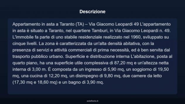 Immobile in asta di 87 m² in vendita a Taranto - Foto 4