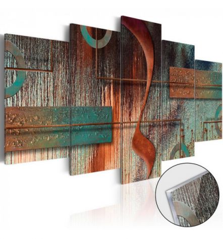 Quadro Astratto Su Vetro Acrlico Cm.100x50 E 200x100
