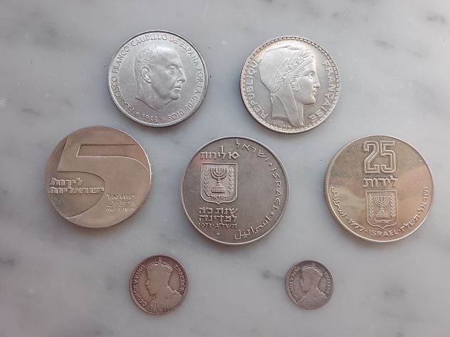 Monete Argento Regno d'Italia e Dal Mondo 500 lire Argento 5 lire Scudo ed altro - Foto 2