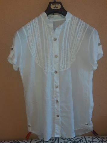 Camicia Donna Camicione maniche corte 100% lino made in Italy - Foto 2