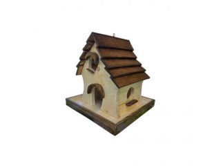 Casetta in legno per uccelli. Casa matta per cibo a volatili. Realizzata a Mano.