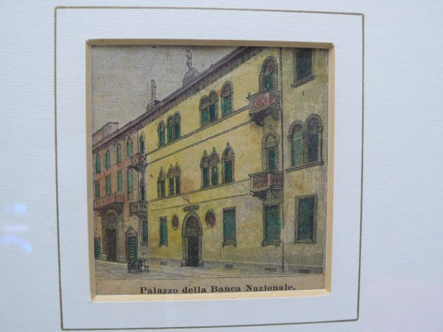 Palazzo banca nazionale Quadro vecchia verona epoca noce 800 - Foto 5