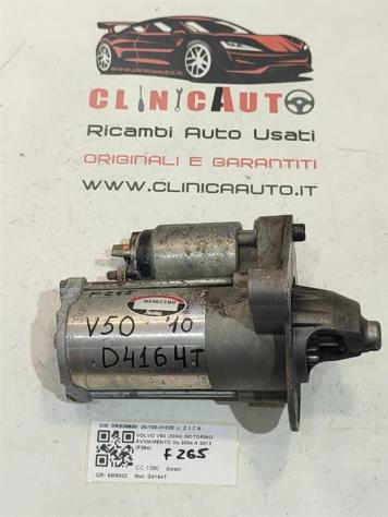 MOTORINO D' AVVIAMENTO VOLVO V50 2° Serie DRS3968N 20-100-01029 D4164T diesel 1560 (0712) - Foto 2