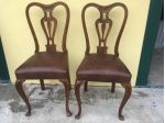 6 sedie chippendale noce nazionale restaurate (antiquariato)