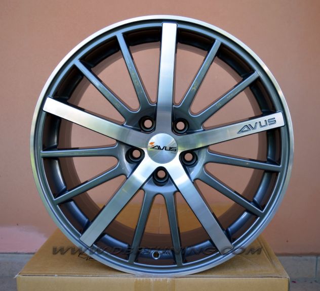 Cerchi lega 18 AVUS AC-M01 Antracite Pol AUDI SEAT VW - Foto 2
