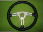VOLANTE IN PELLE PER AUTO D'EPOCA ALFA FIAT LANCIA JOLLY ATTACCO 5 FORI D.35cm