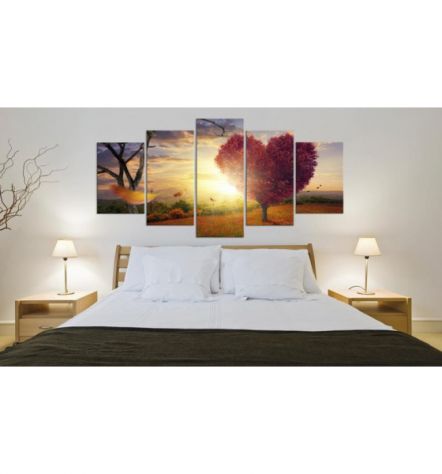 Quadro Per Innamorati Al Tramonto 100x50 E 200x100 ARREDALACASA - Foto 2