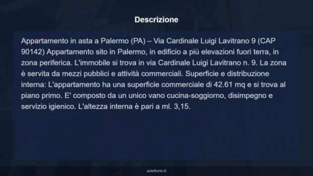 Immobile in asta di 42 m² in vendita a Palermo - Foto 8