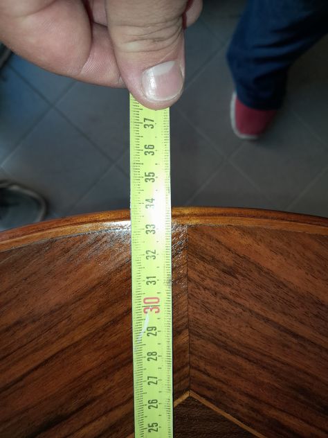 Consolle Antica XVIII SECOLO a mezza Luna in legno di Noce con un cassetto - Foto 10