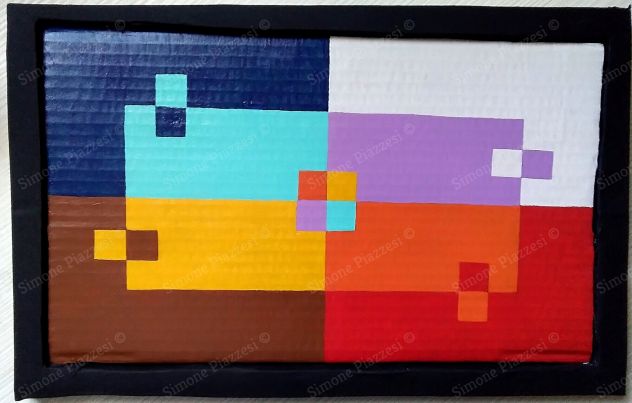 Quadro di Simone Piazzesi - LITORALE APRICO CON BAGNANTI (2020) - Foto 2