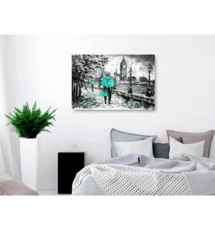 Quadro Ombrelli VERDI A Londra Cm.90x60 E 120x80 ARREDALACASA - Foto 2