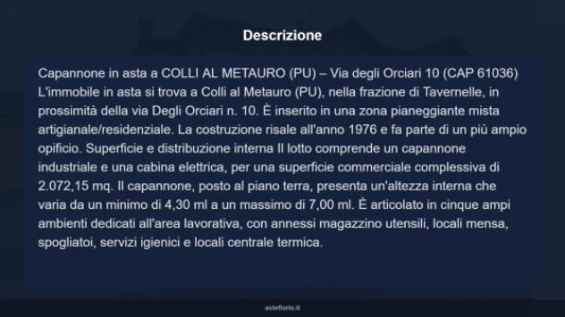 Immobile in asta di 2072 m² in vendita a Colli al Metauro - Foto 8