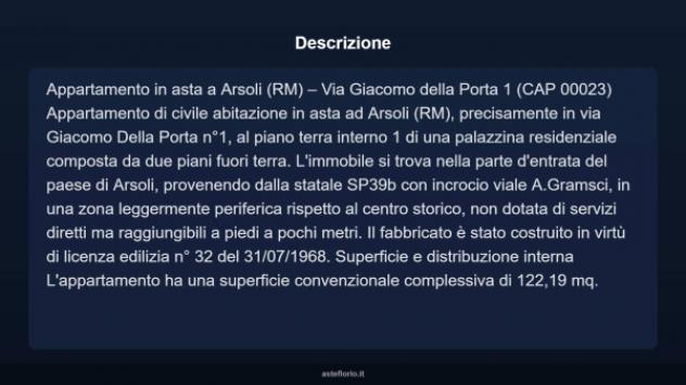 Immobile in asta di 122 m² con più di 5 locali in vendita a Arsoli - Foto 5