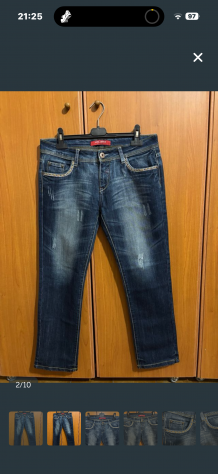 JEANS COME NUOVI DA DONNA/RAGAZZA A VITA BASSA MARCA XFN JEANS LEGGERMENTE ELAST