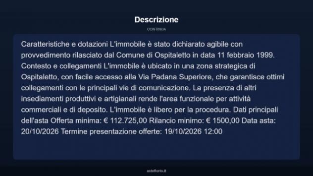 Immobile in asta di 474 m² in vendita a Ospitaletto - Foto 9