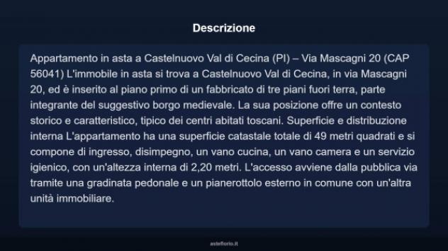 Immobile in asta di 49 m² in vendita a Castelnuovo di Val di Cecina - Foto 4
