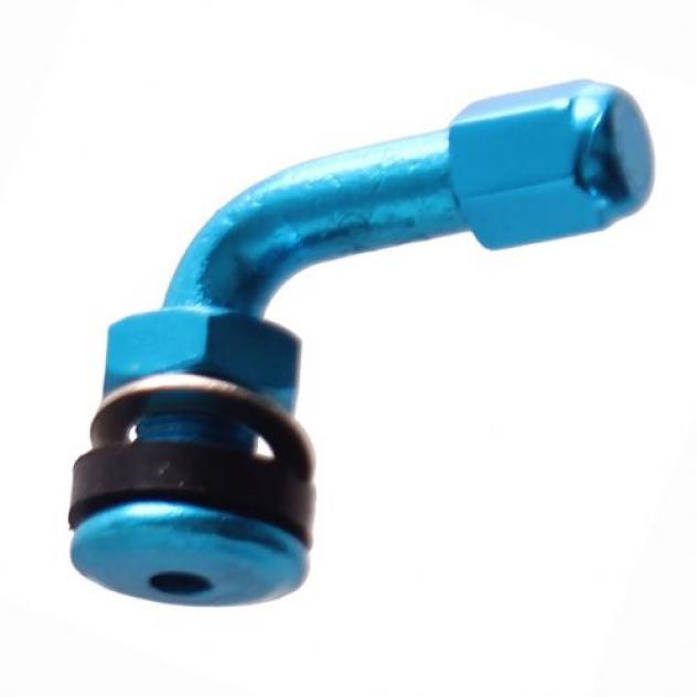 Valvola cerchi lega 90 gradi blu annodizzato