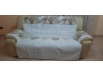 COPRIDIVANO PER DIVANO 3 POSTI 100% COTONE COLORE:BEIGE CON ORSETTI CUORI  USATO
