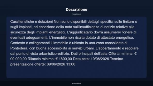 Immobile in asta di 127 m² con più di 5 locali in vendita a Pontedera - Foto 4