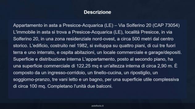 Immobile in asta di 122 m² con più di 5 locali e box auto in vendita a Presicce-Acquarica - Foto 12