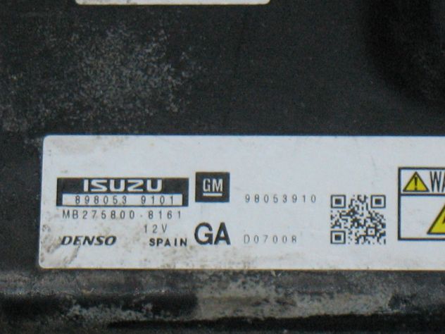 98053910 ECU ASTRA ZAFIRA 1.7 98053910 8980539101 MB2758008161 MB275800-8161 - Foto 2