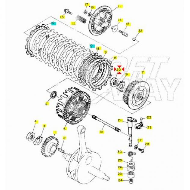 Dado frizione Yamaha 901702032700 - Foto 5