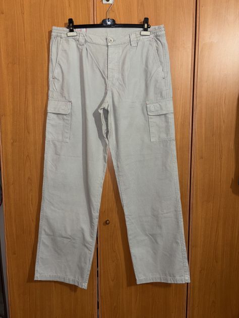 PANTALONI COME NUOVI MA VINTAGE,DA UOMO,IN COTONE,MARCA”P & LOT”RACING WEAR - Foto 2