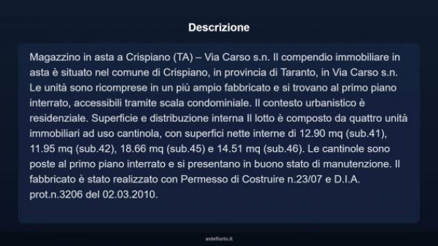 Immobile in asta di 57 m² in vendita a Crispiano - Foto 3
