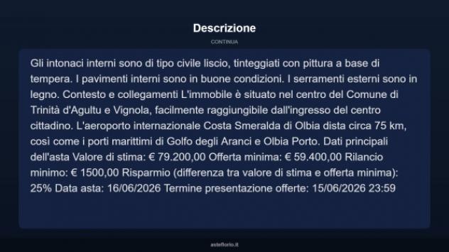 Immobile in asta di 55 m² in vendita a Trinità d'Agultu e Vignola - Foto 11