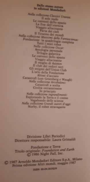 ISAAC ASIMOV, FONDAZIONE E TERRA, 1^ edizione 1978. - Foto 6